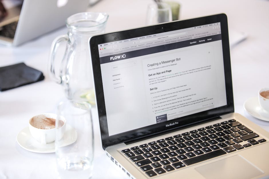 Site web qui génère des demandes de devis affiché sur un laptop pour PME