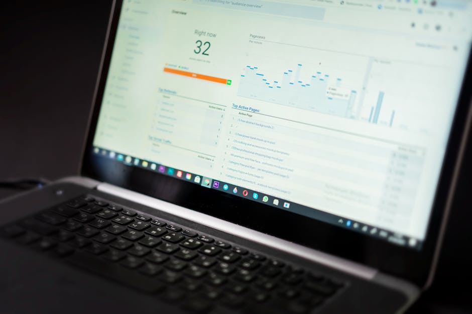 Tableau de bord d'analytics web montrant les performances de référencement d'un site