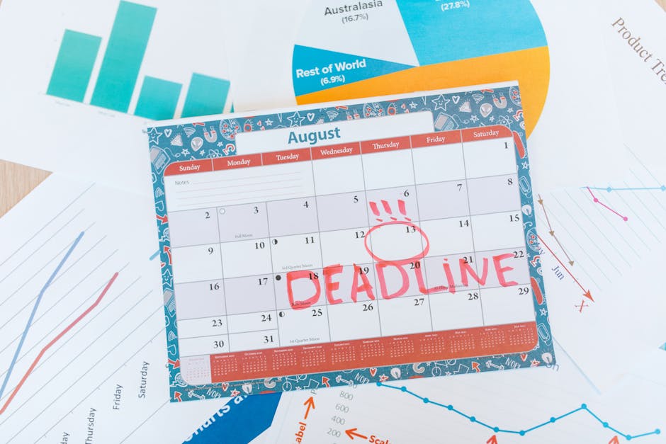 Calendrier de projet web avec deadline marquée pour le planning création site internet